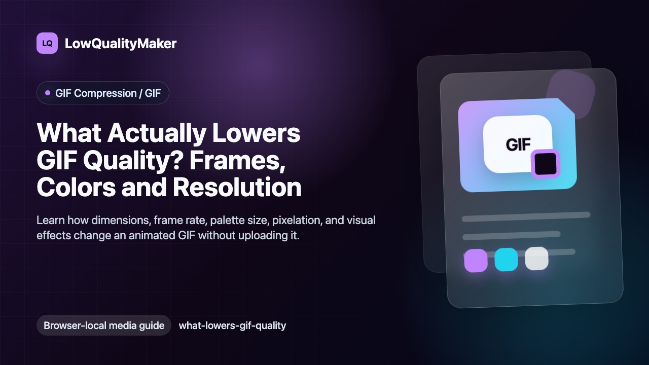 What Actually Lowers GIF Quality? Frames, Colors and Resolution cover illustration